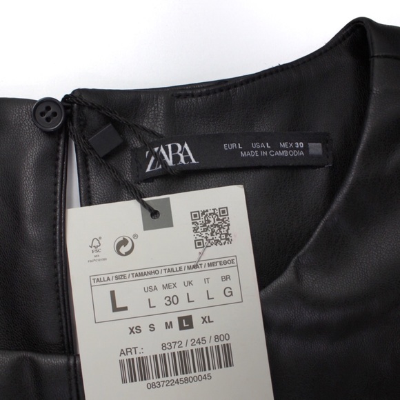 Zara NWT Shoulder Pad Dress with NO belt Large - Picture 6 of 6